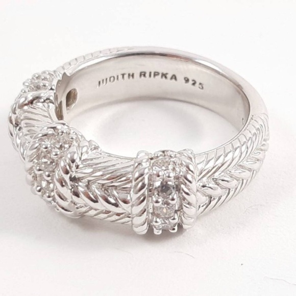 - Judith Ripka sterling silver CZ ring - Picture 2 of 3